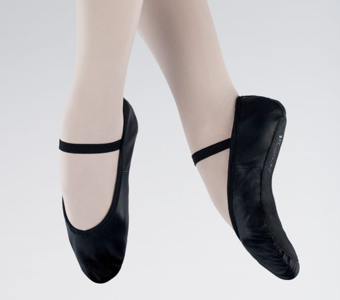 1st Position full sole leather ballet shoes.