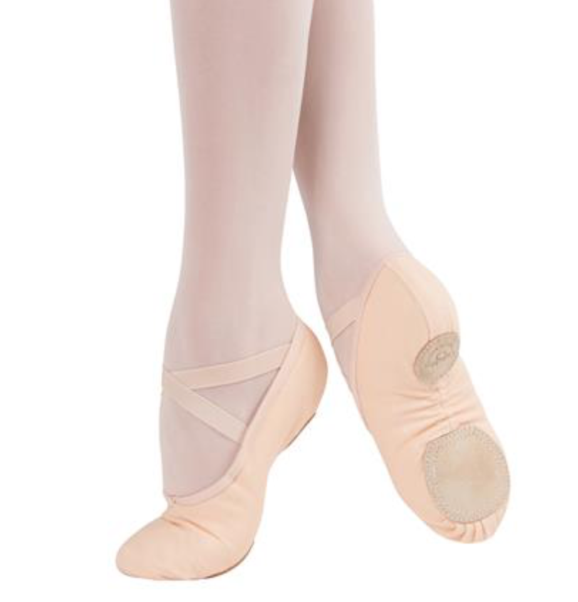 Grishko Tempo split sole canvas ballet shoes.