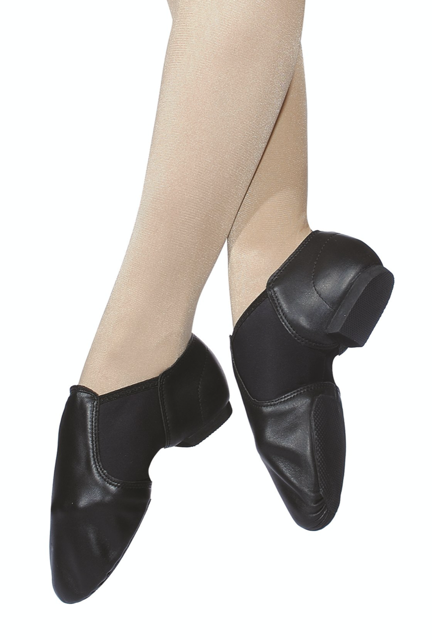 RVNEO Split sole leather slip on jazz shoes.