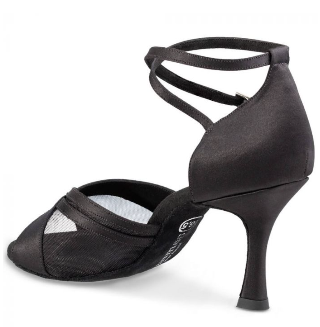 Rummos R370 satin and mesh latin shoes.