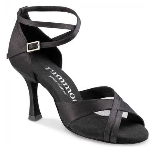 Rummos R370 satin and mesh latin shoes.