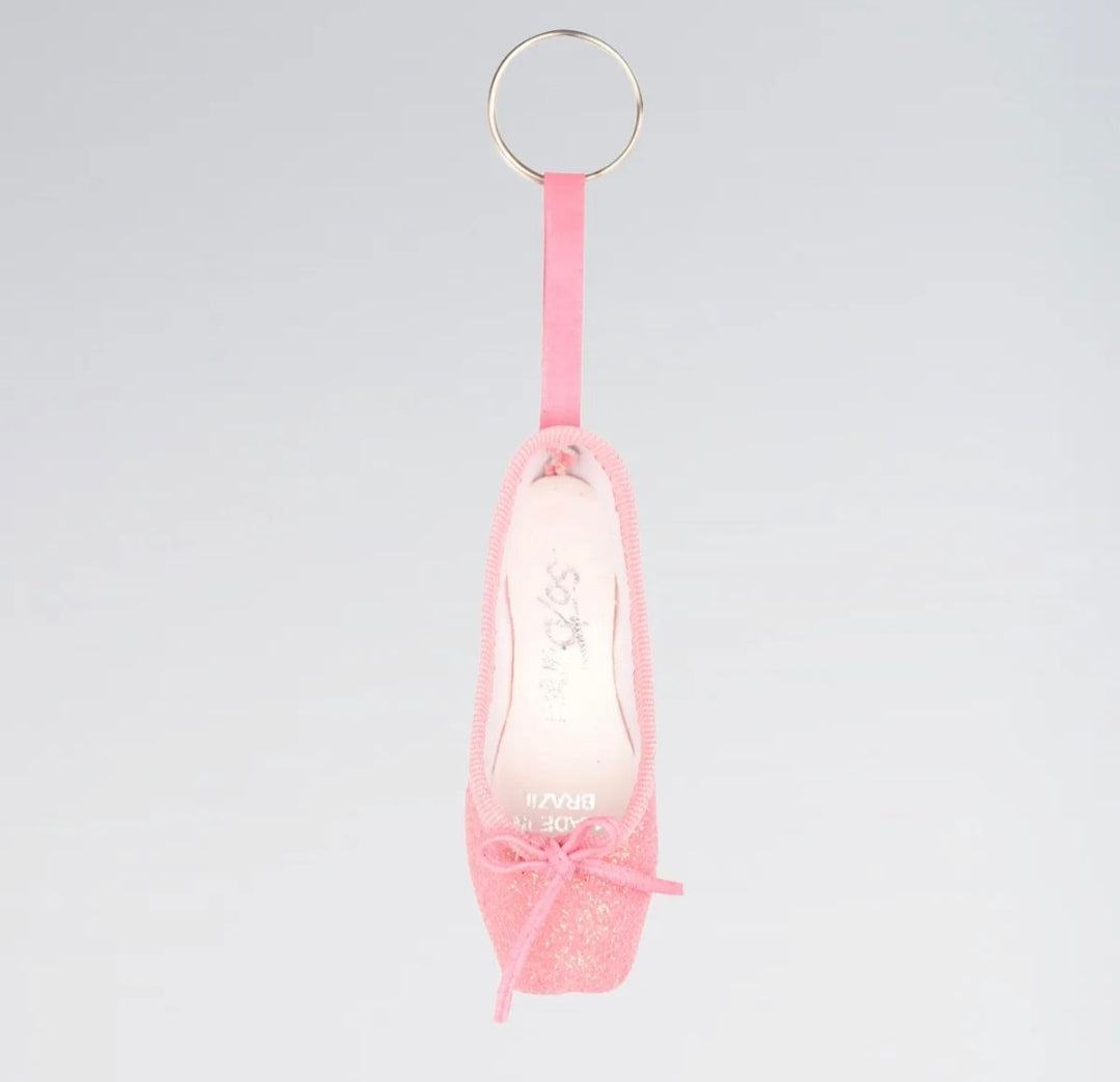 So Danca sparkly pointe shoes keyring