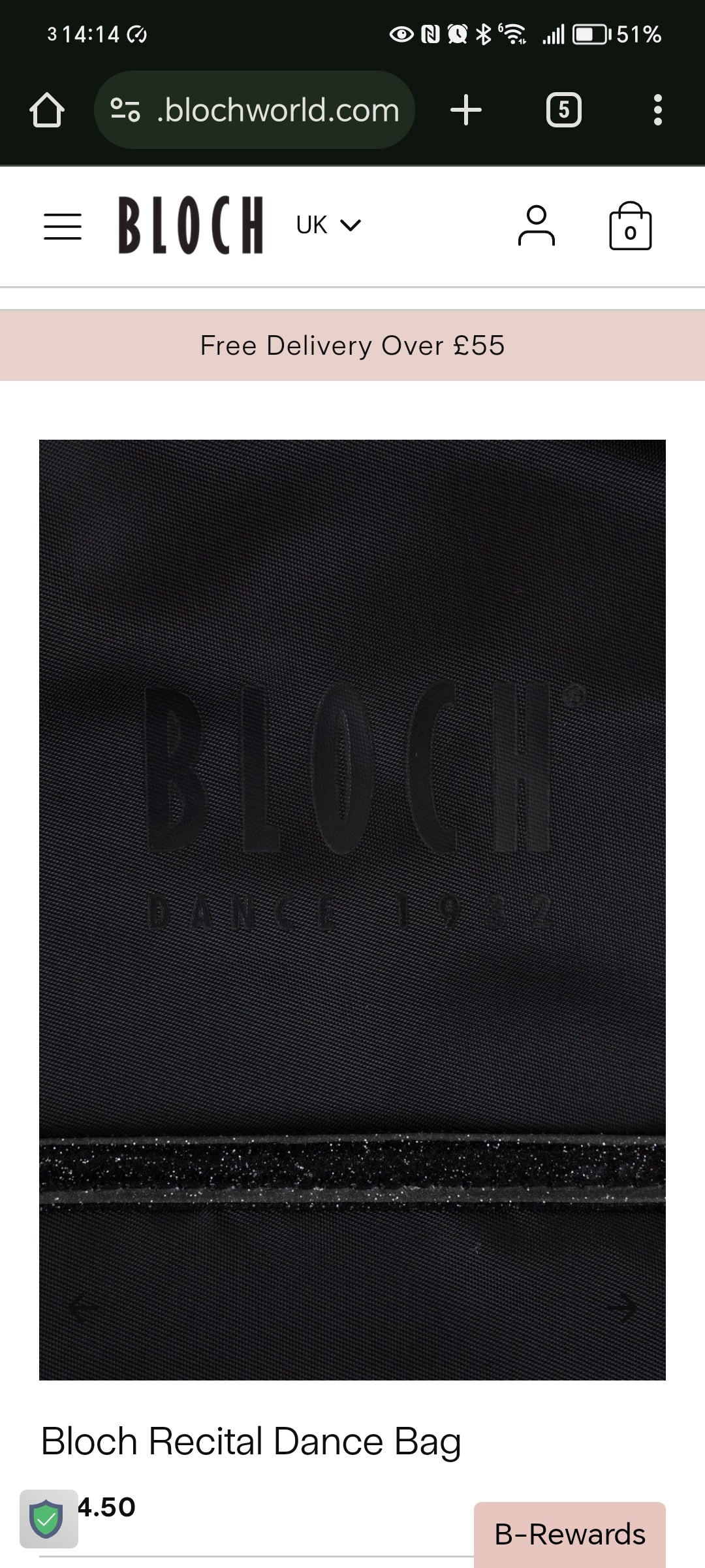 Bloch Recital dance bag